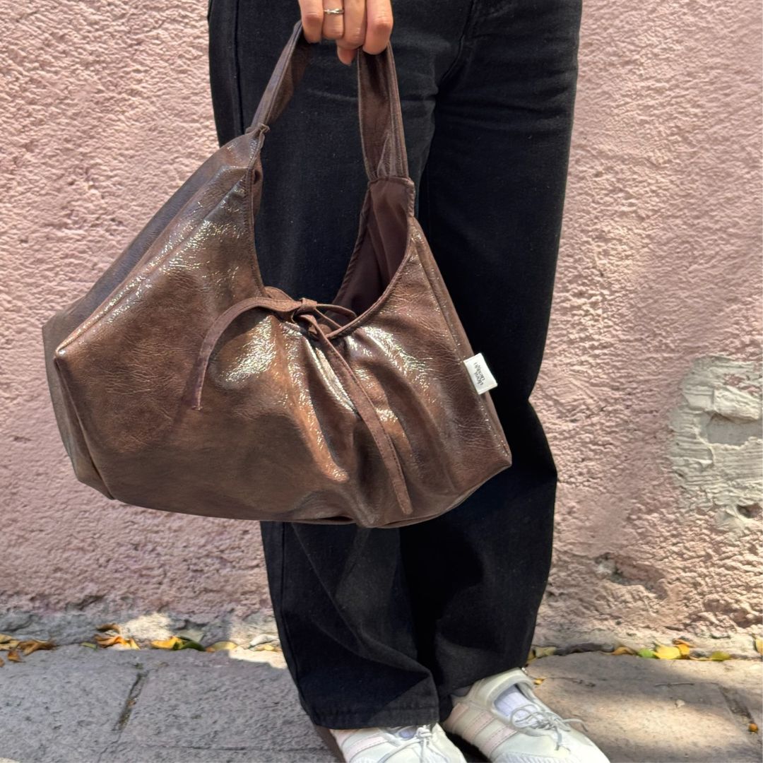 Petitte bag - Glossy brown